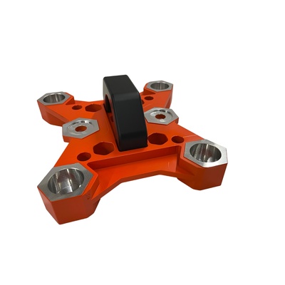 Monster Hooks Can Am Radius Rod Plate with Recovery Point (Orange) - MH-CAL6XO